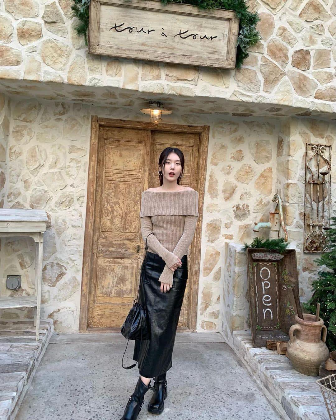 겨울은 여리핏🤍🩷오프숄더 니트 이미지5