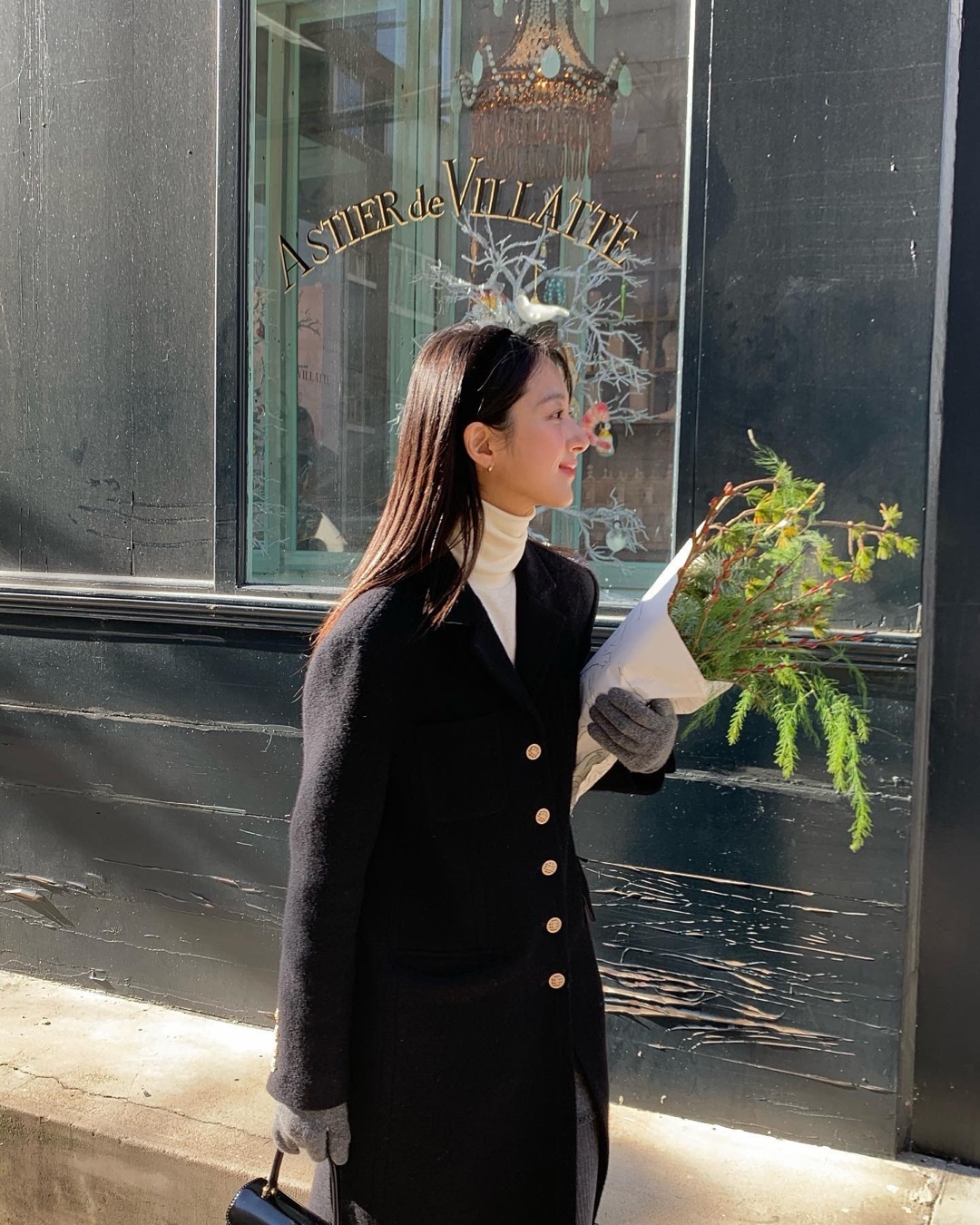 감성 장인 민하🤎코트&니트 조합​ 이미지2
