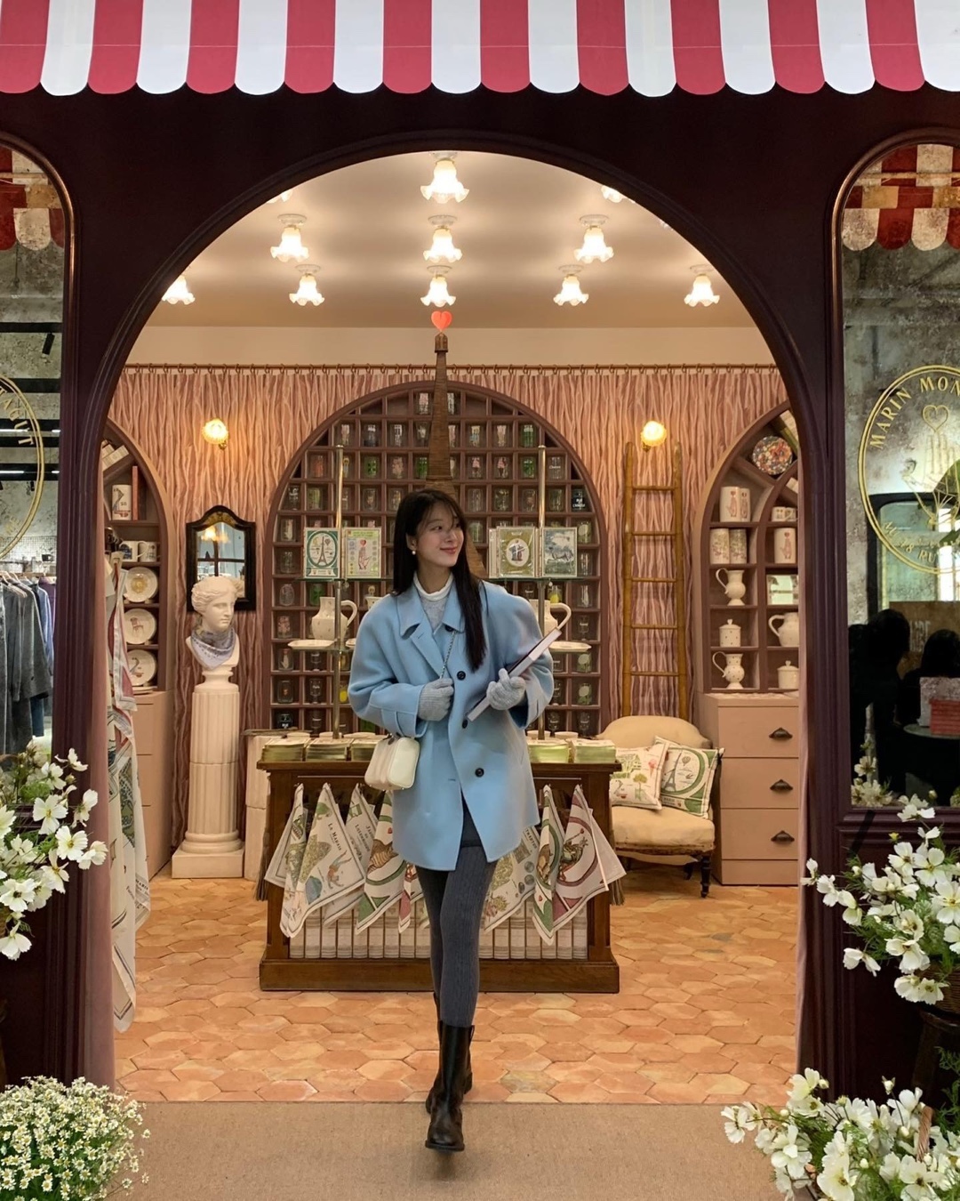 감성 장인 민하🤎코트&니트 조합​ 이미지4