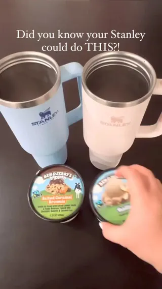 아이스크림 차갑고 편하게 먹는 스탠리 활용법🍦🥤 이미지