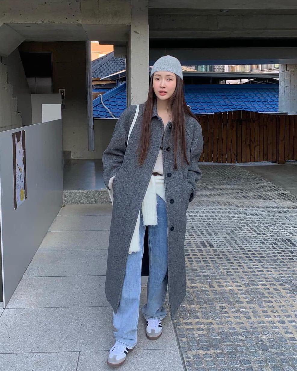 무심하게 깔끔차분 회색코트🩶 이미지4