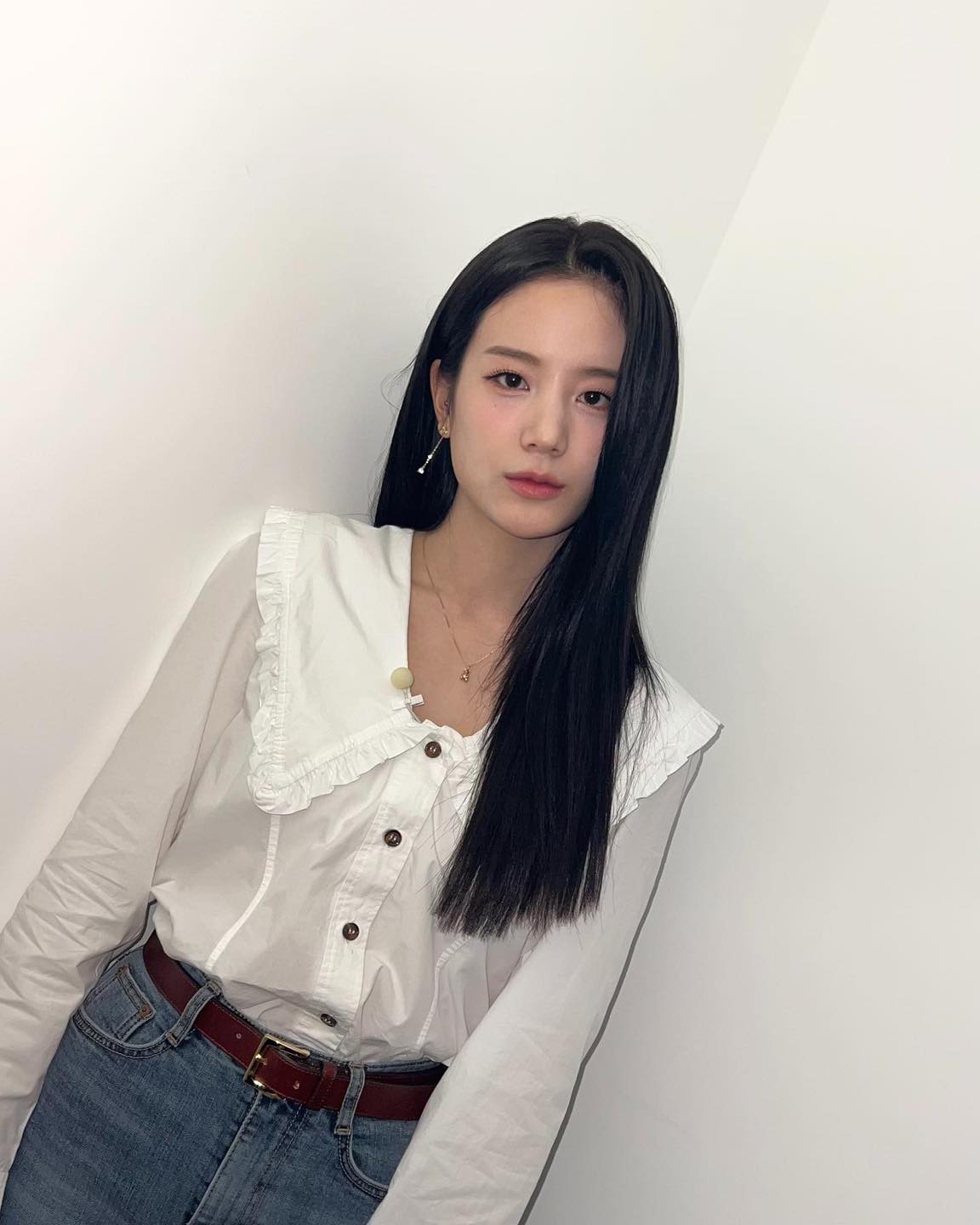 이쁜 봄조합🤍🩵블라우스+데님 이미지6