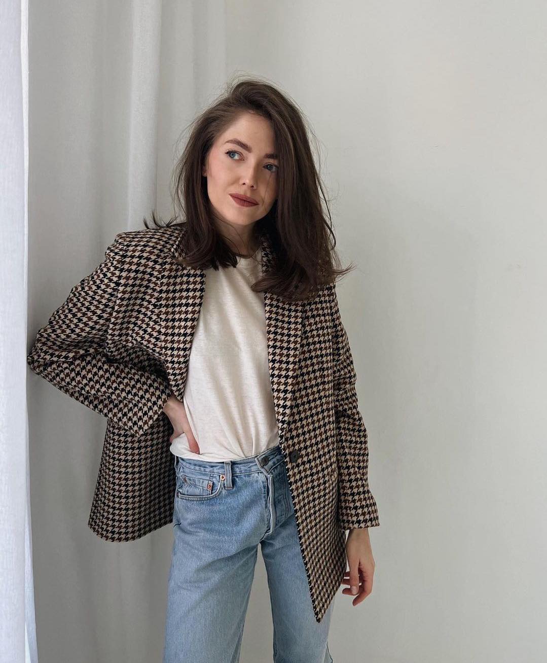 프렌치무드 가득한🥖체크자켓🤎 이미지10