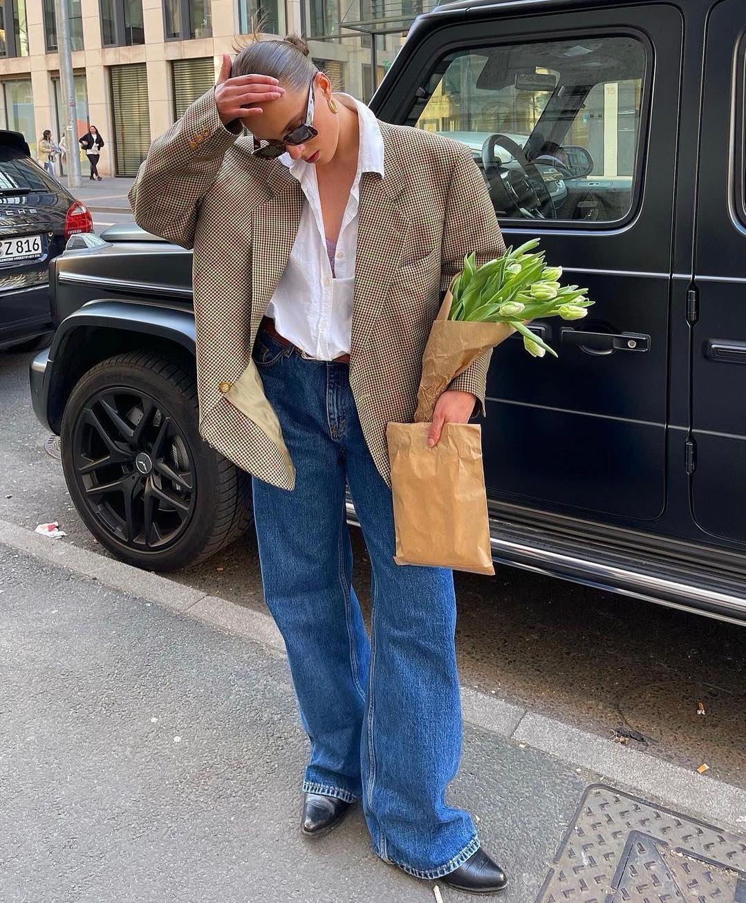 프렌치무드 가득한🥖체크자켓🤎 이미지5