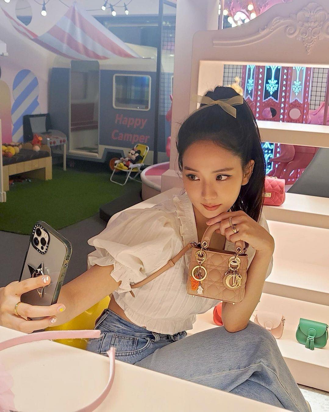귀여운 봄 미니백👛 디올 핑크백
 이미지4