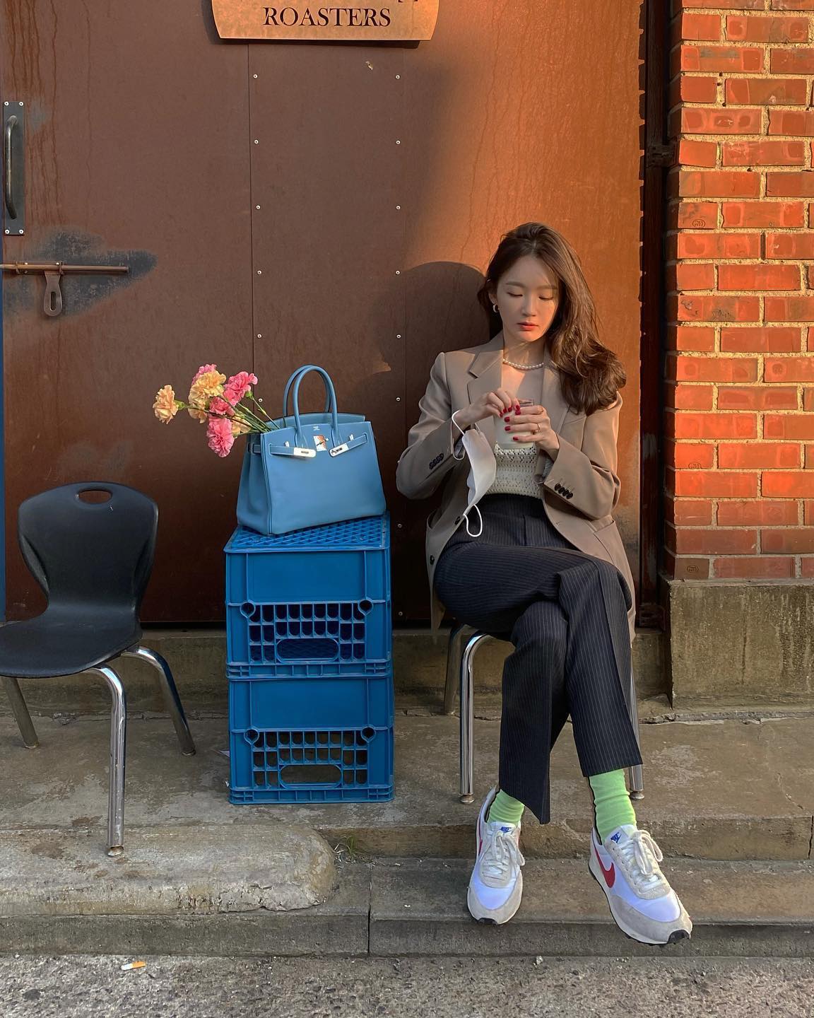 꾸안꾸🤎🤍 강민경 봄자켓룩 이미지10