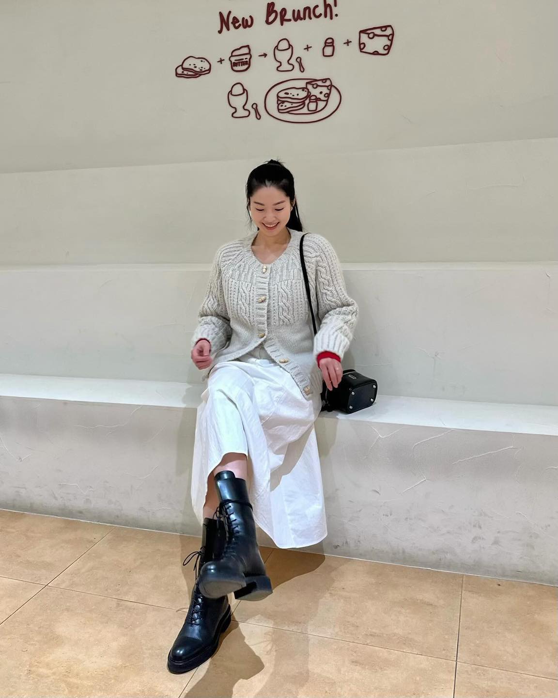 이쁘고 편한 가디건+롱스커트🤍 이미지