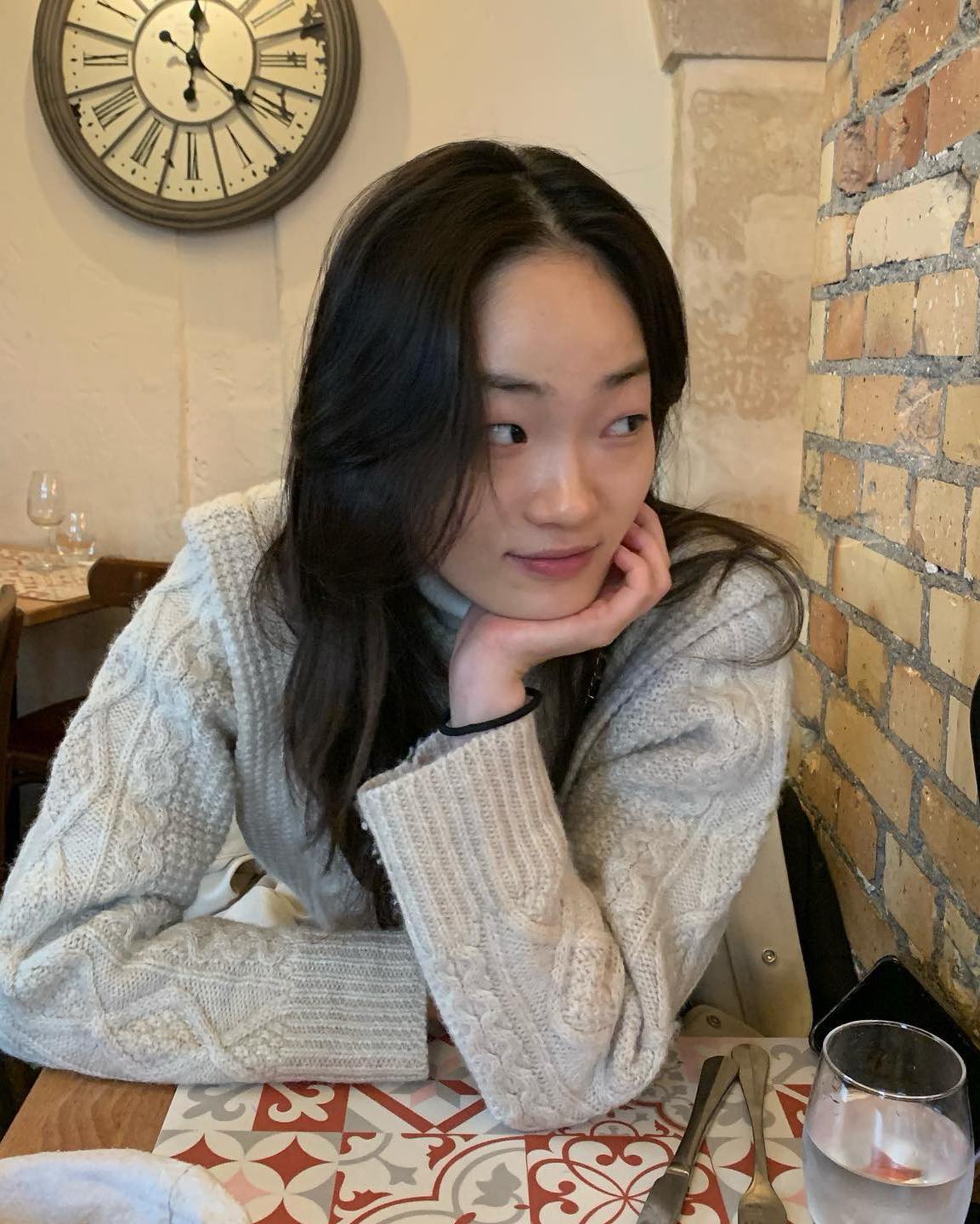 오트밀 케이블 니트로 포근하게🥠 이미지3