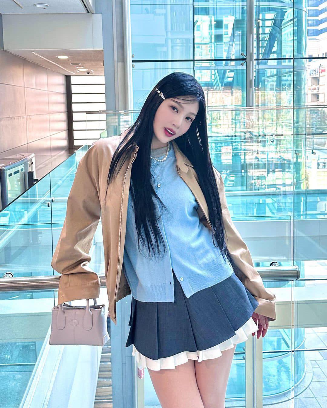 미니 플리츠 스커트는 그레이🩶 이미지