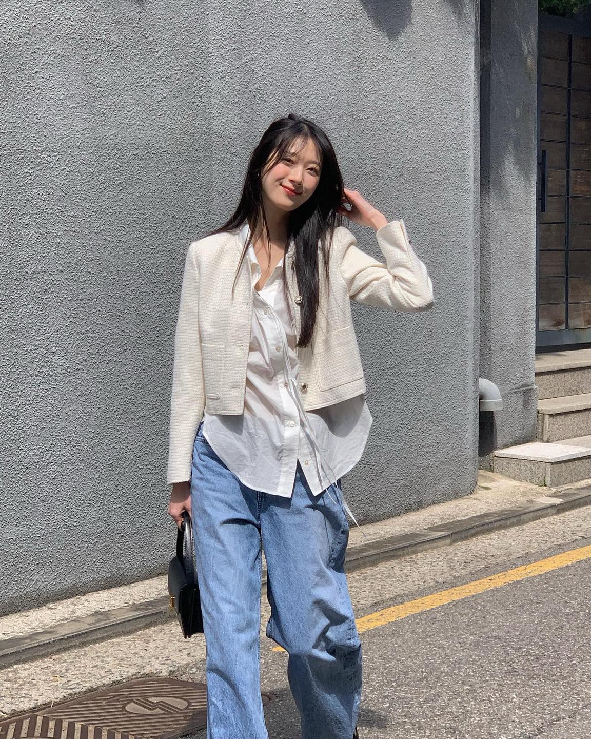 와이드진으로 편한 꾸안꾸👖🤍 이미지1